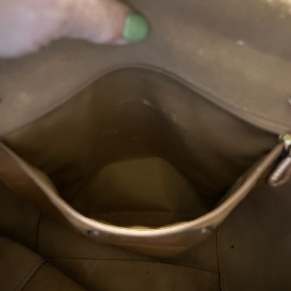 Coach Metallic Rose Gold Mini Backpack